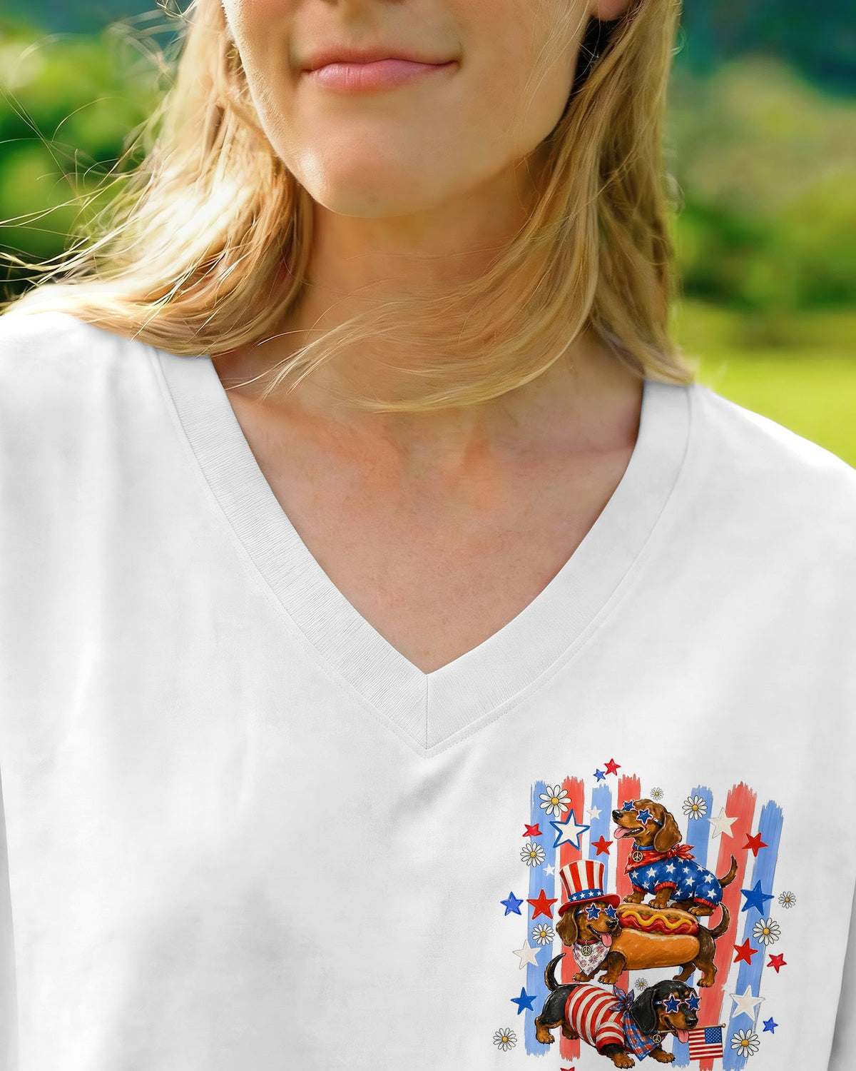 YOU LOOK LIKE THE 4TH OF JULY DACHSHUND DOG ALL OVER PRINT - TYQY0306262
