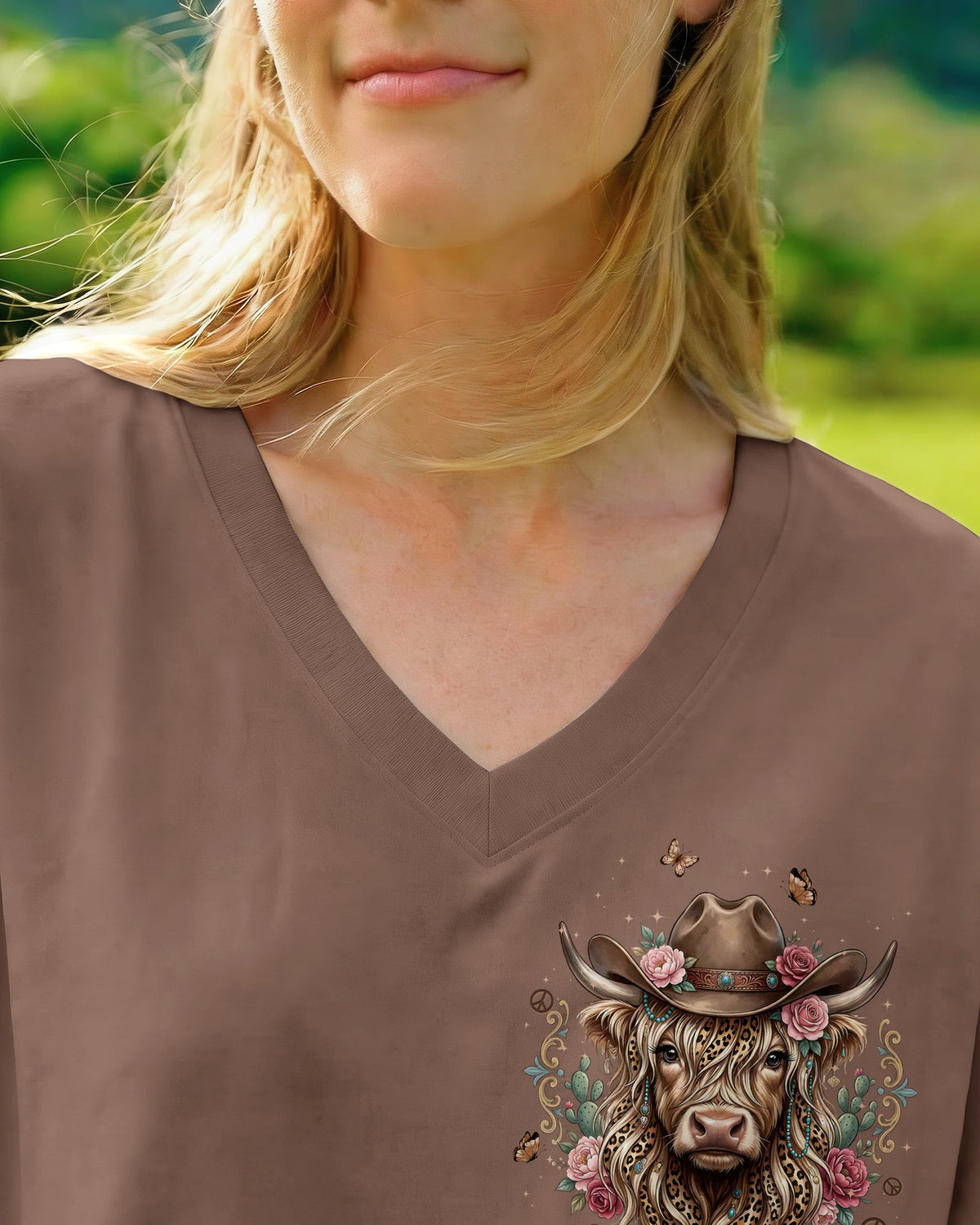 LITTLE COUNTRY LOTTA ATTITUDE COW ALL OVER PRINT  - TLTW1006264