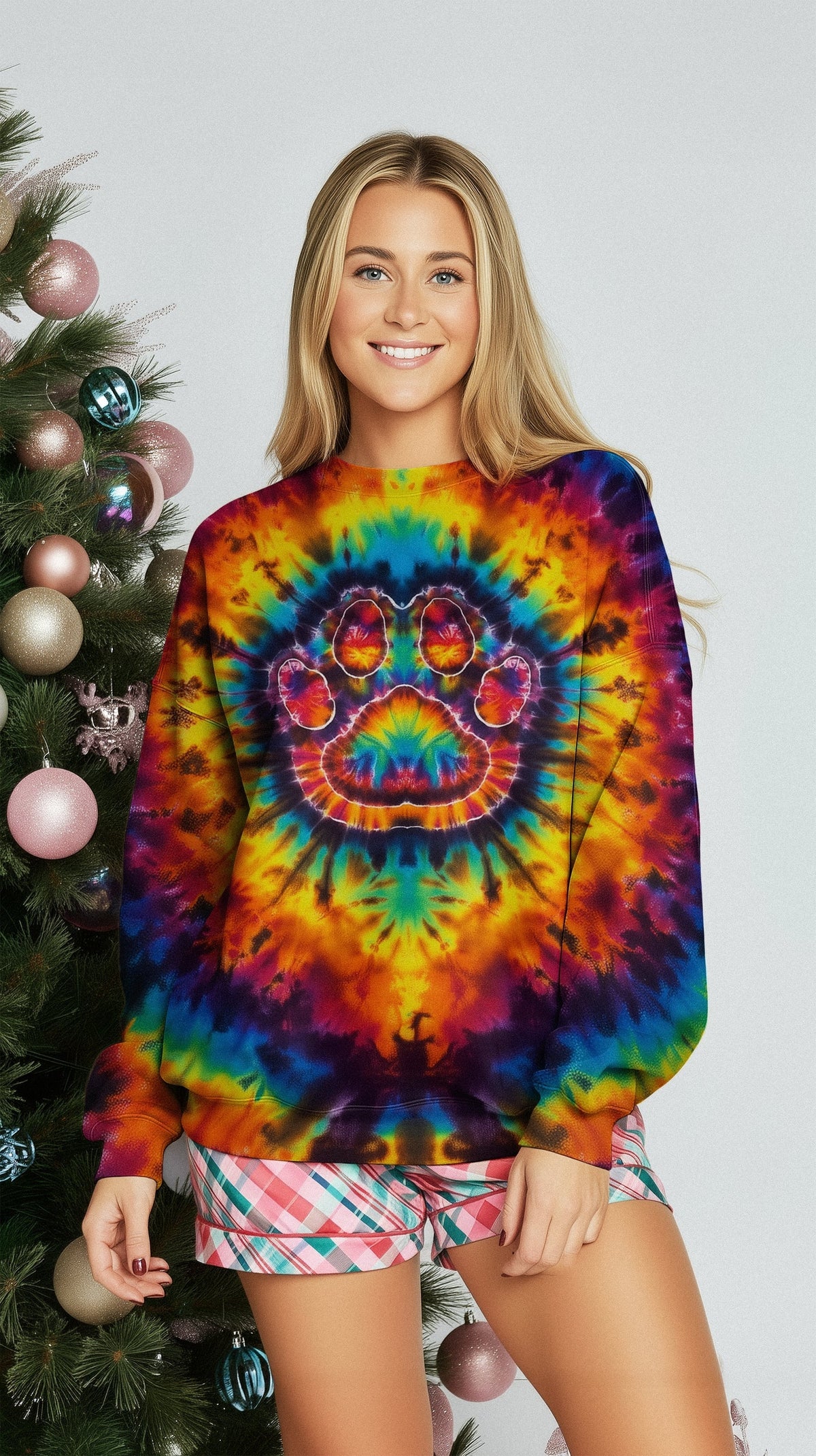 RAINBOW PAW TIE DYE ALL OVER PRINT - KMTM0511258