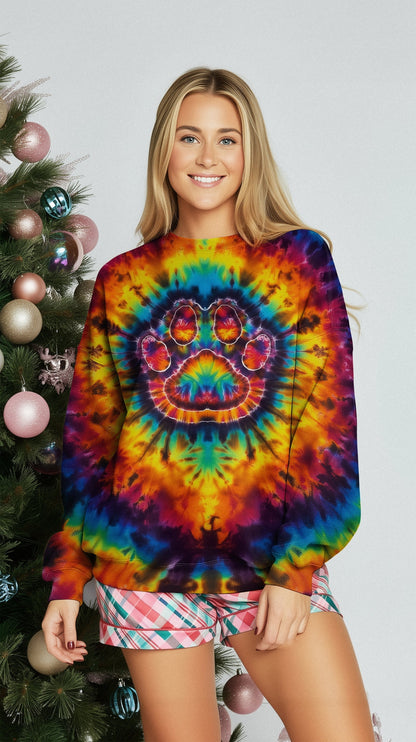 RAINBOW PAW TIE DYE ALL OVER PRINT - KMTM0511258