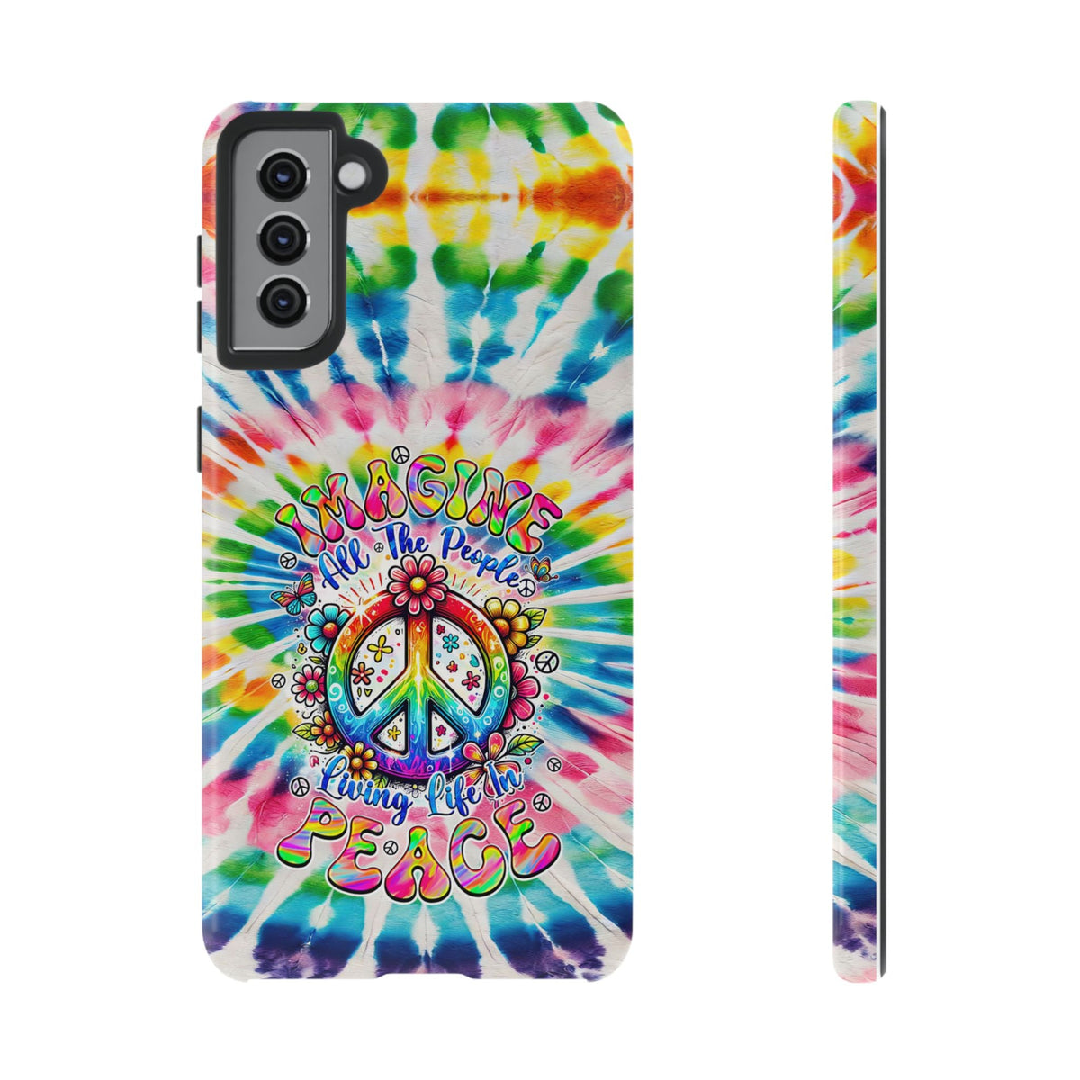 IMAGINE ALL THE PEOPLE LIVING LIFE IN PEACE TIE DYE PHONE CASE - TYQY1504253