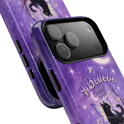 I BELIEVE THERE ARE ANGELS AMONG US BLACK CAT MAGNETIC PHONE CASE  - TLNO2605262