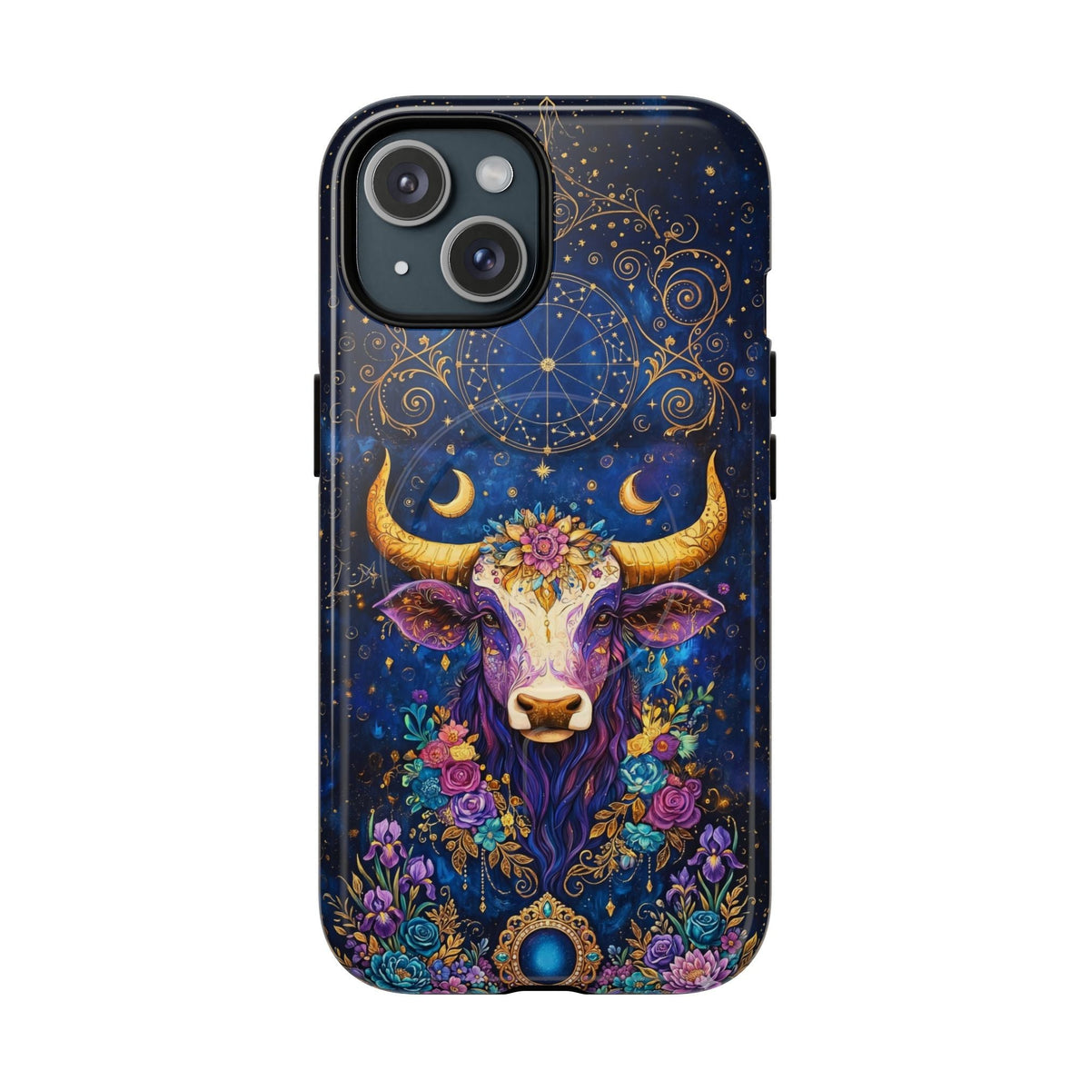 HIPPIE MAGIC COW MAGNETIC PHONE CASE - TLNT2304262