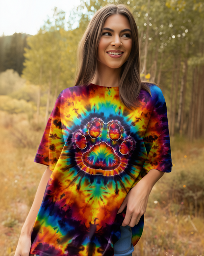 RAINBOW PAW TIE DYE ALL OVER PRINT - KMTM0511258