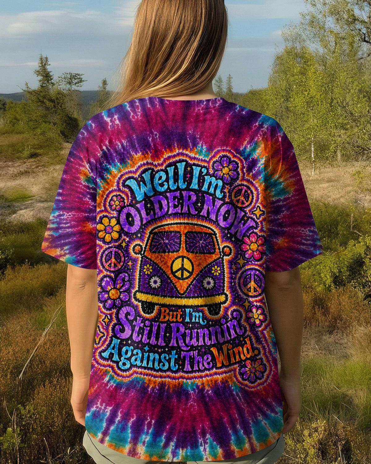 RUNNING AGAINST THE WIND BUS SWIRL ALL OVER PRINT   - TLTW2404263