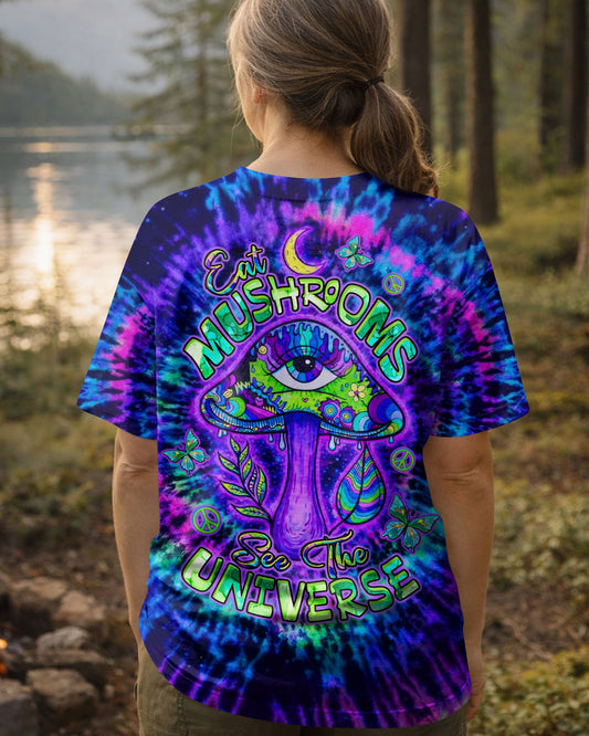 EAT MUSHROOMS SEE THE UNIVERSE SWIRL ALL OVER PRINT  - TLTW0904262