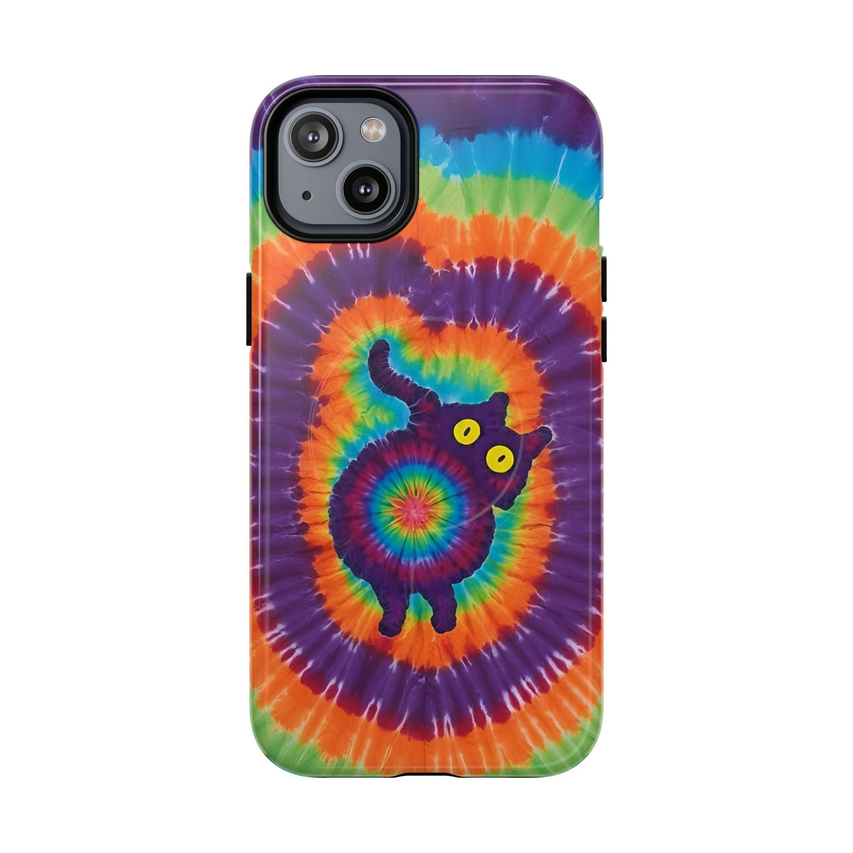 FUNNY CAT SWIRL MAGNETIC PHONE CASE - TLNO1604261