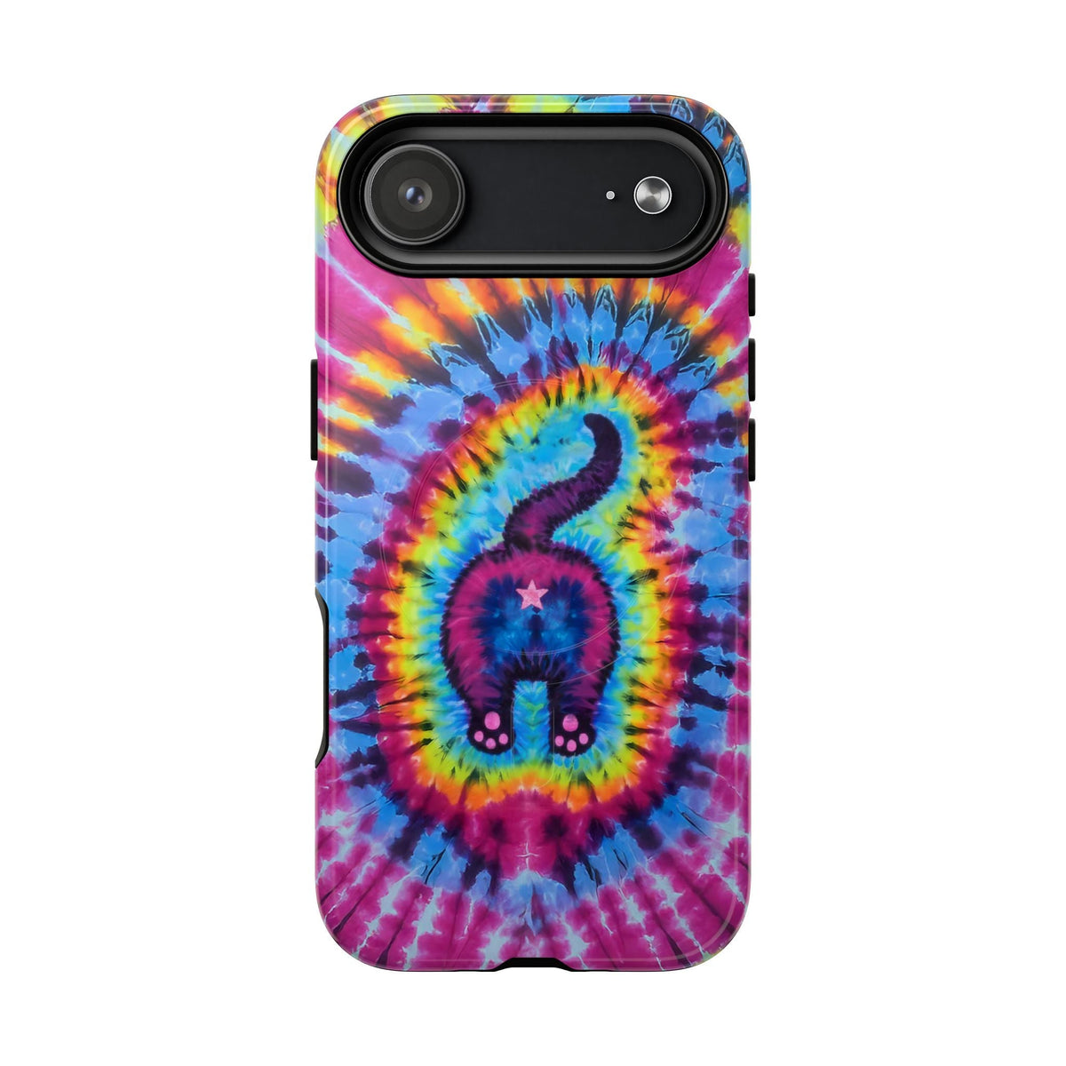 CAT COLORFUL SWIRL PATTERN MAGNETIC PHONE CASE - TLTW1404263