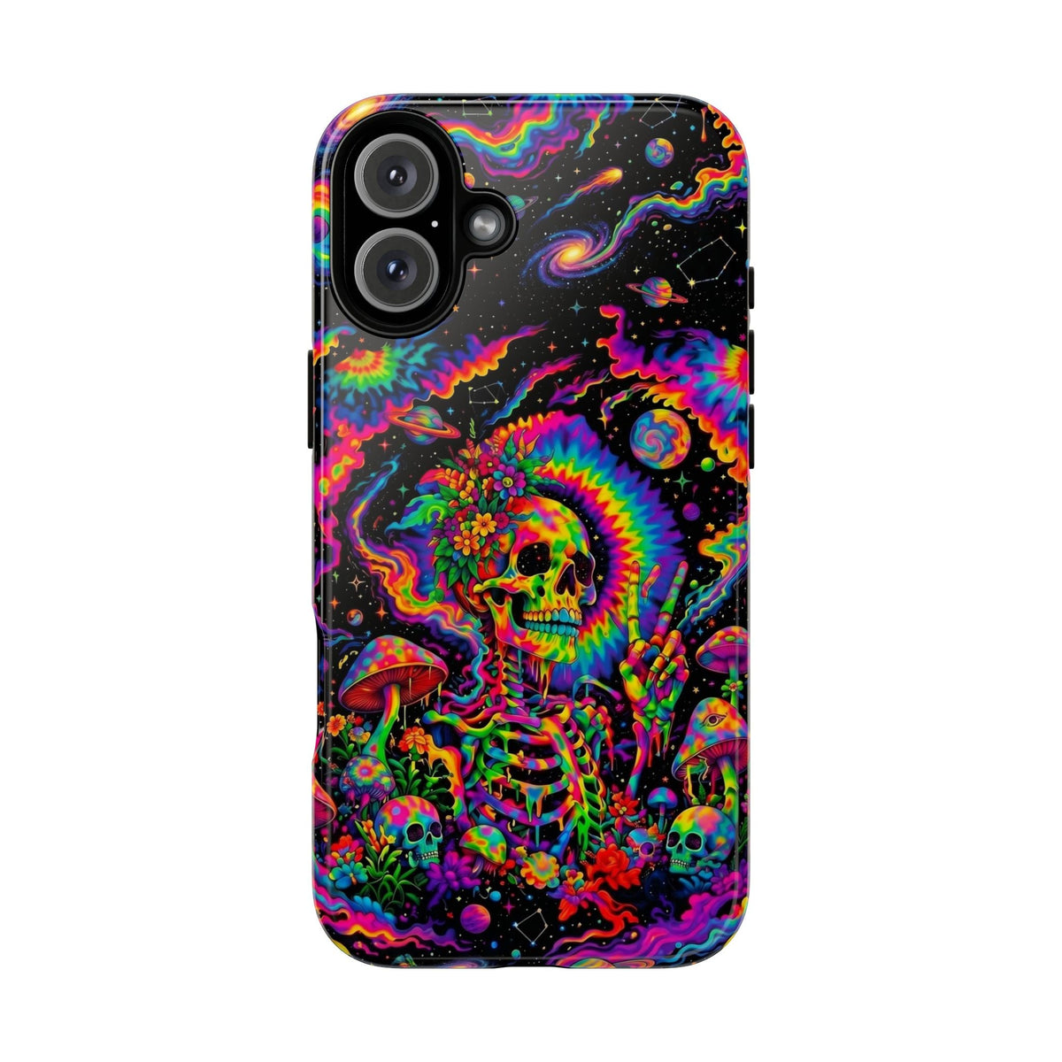 HIPPIE SKULL PSYCHEDELIC PHONE CASE  - TLNO2904262