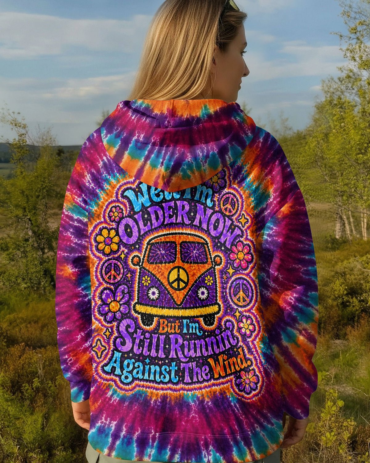 RUNNING AGAINST THE WIND BUS SWIRL ALL OVER PRINT   - TLTW2404263