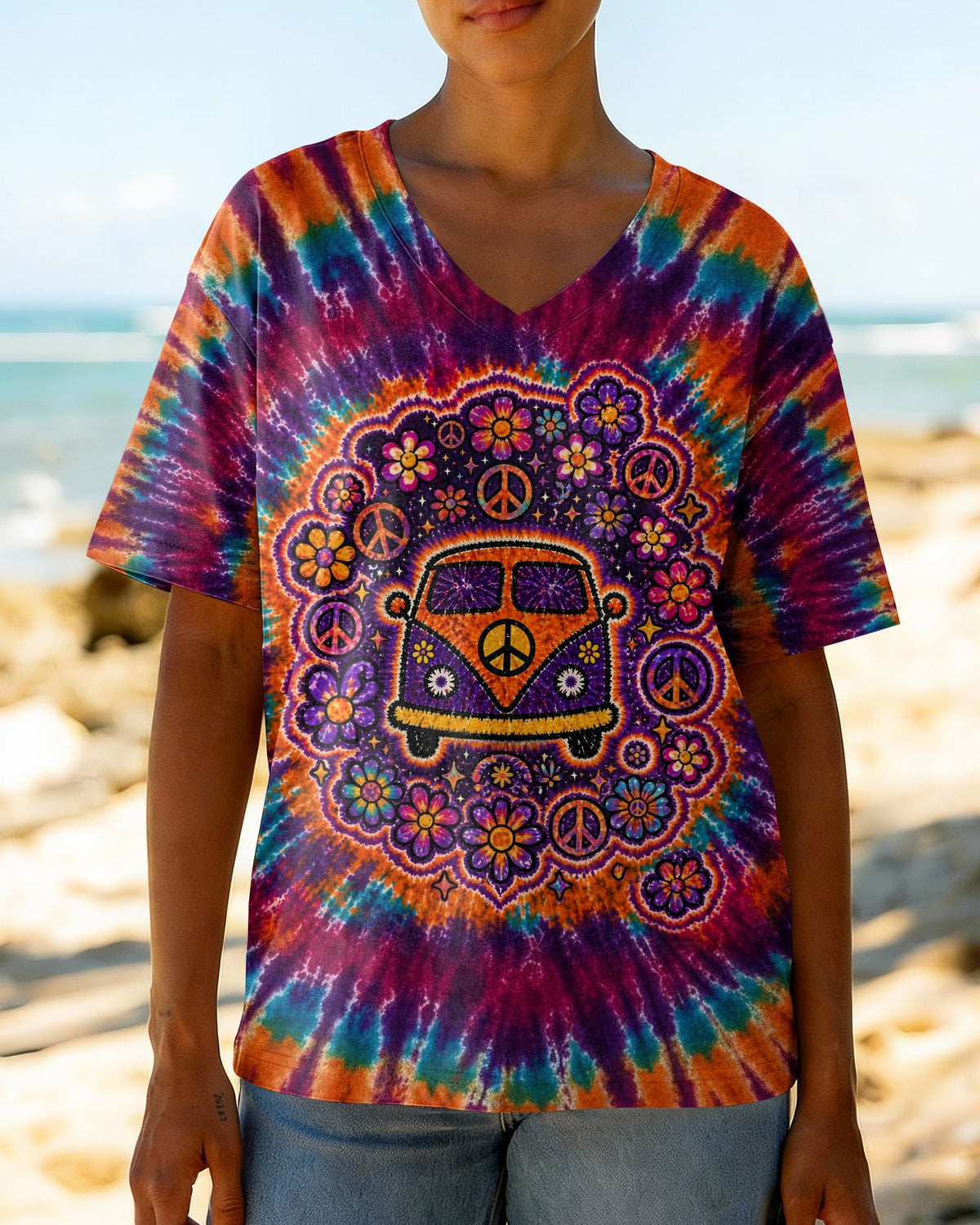 RUNNING AGAINST THE WIND BUS SWIRL ALL OVER PRINT   - TLTW2404263