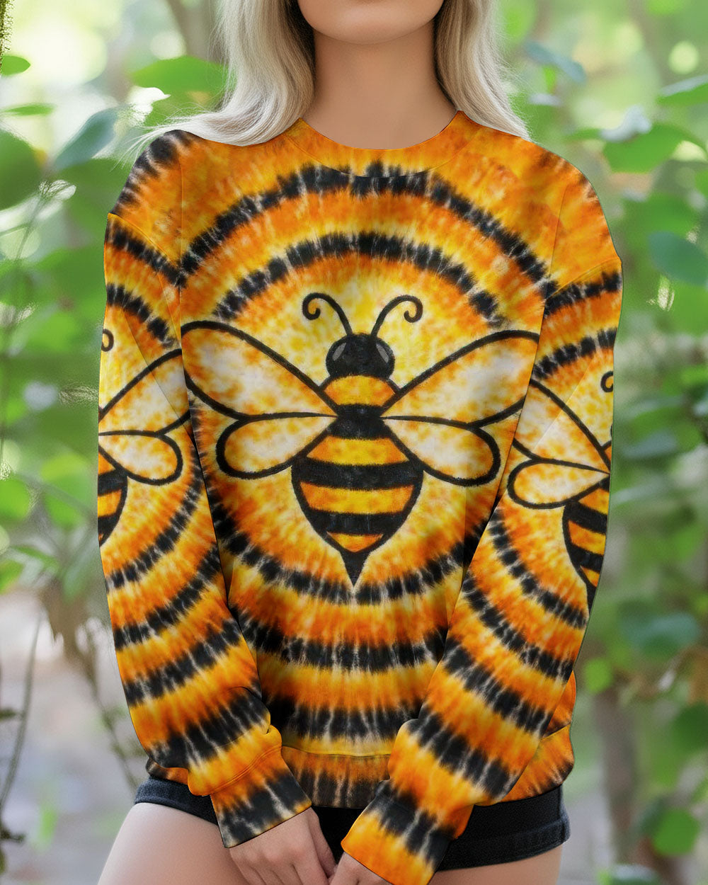 BEE ORANGE & BLACK SWIRL ALL OVER PRINT - TLTW2712251
