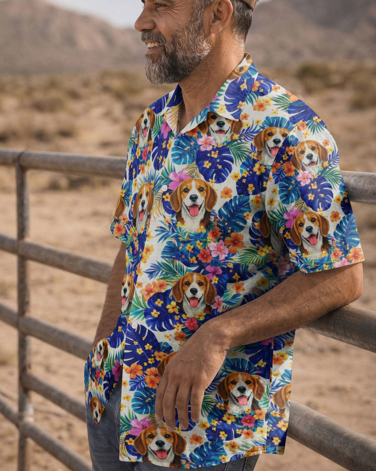 BEAGLE TROPICAL HAWAIIAN SHIRT - TLTW0604261