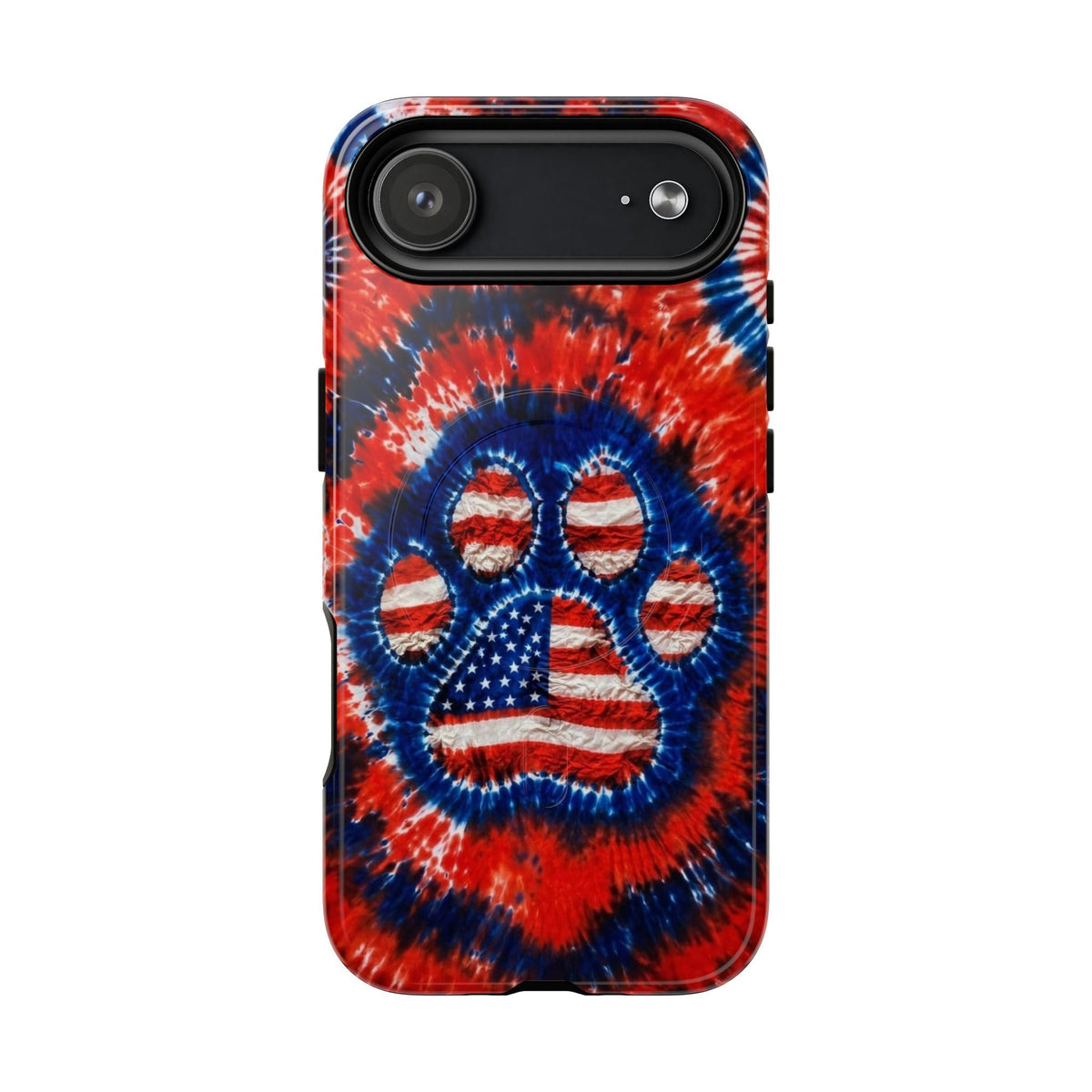 PAW PRINT RED WHITE & BLUE MAGNETIC PHONE CASE  - TLHN0405264