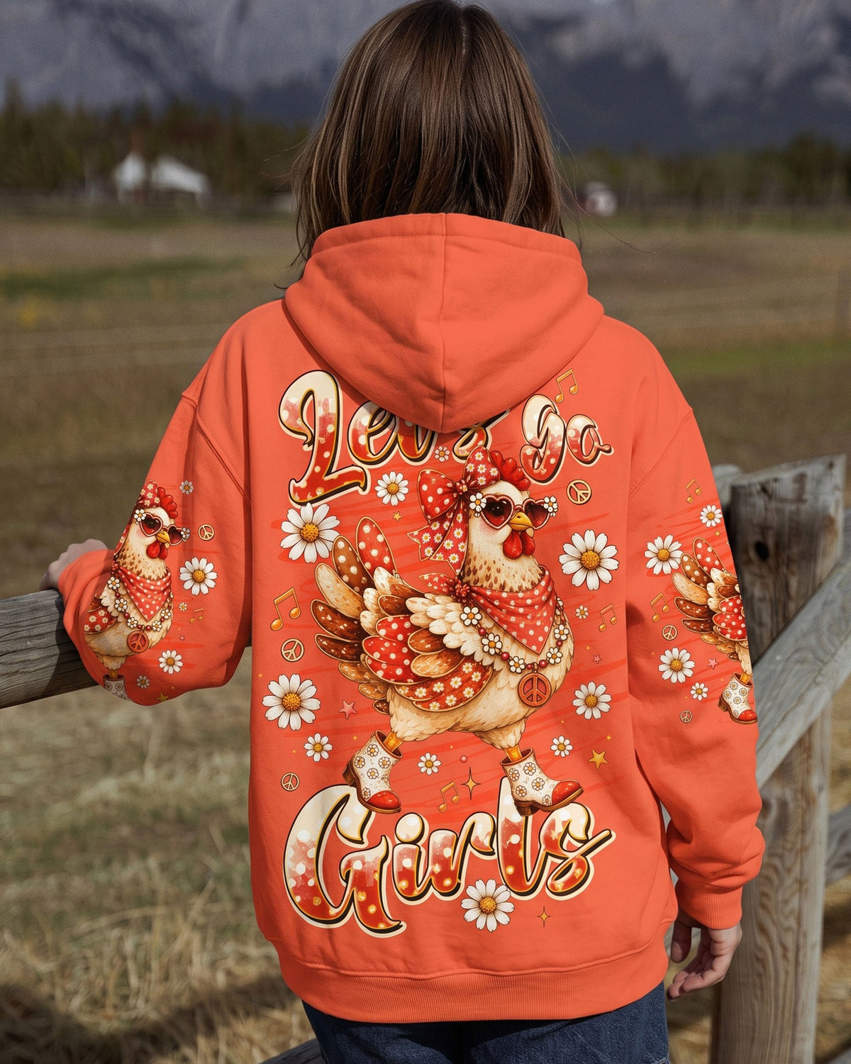 LET'S GO GIRLS HEN CHICKEN ALL OVER PRINT - TLTW2606261