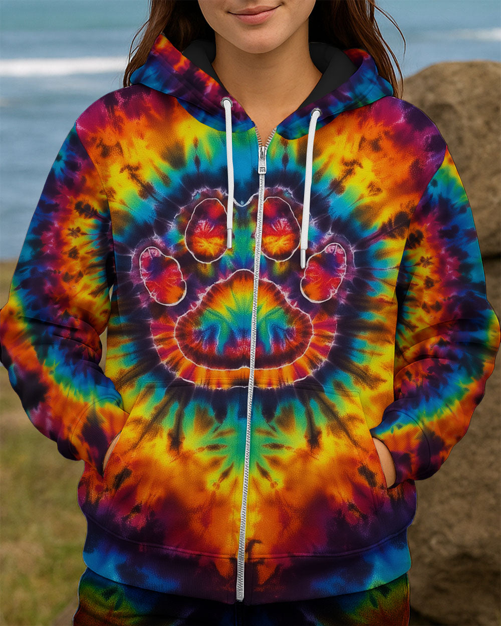 RAINBOW PAW TIE DYE ALL OVER PRINT - KMTM0511258