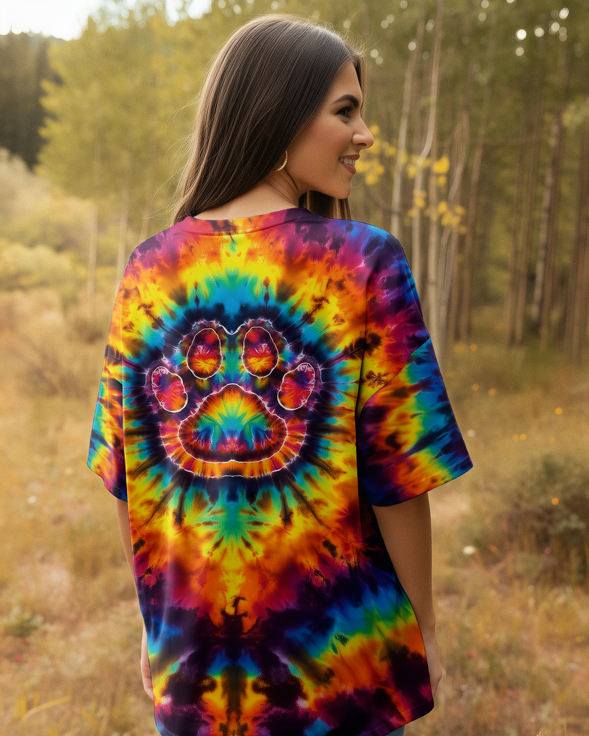 RAINBOW PAW TIE DYE ALL OVER PRINT - KMTM0511258