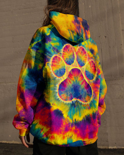 PAW PRINT COLORFUL SWIRL ALL OVER PRINT - TLNT1512251