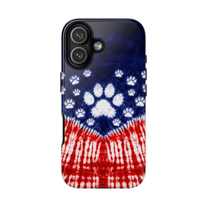 PAW PRINT RED WHITE & BLUE PHONE CASE - TLTW1604262