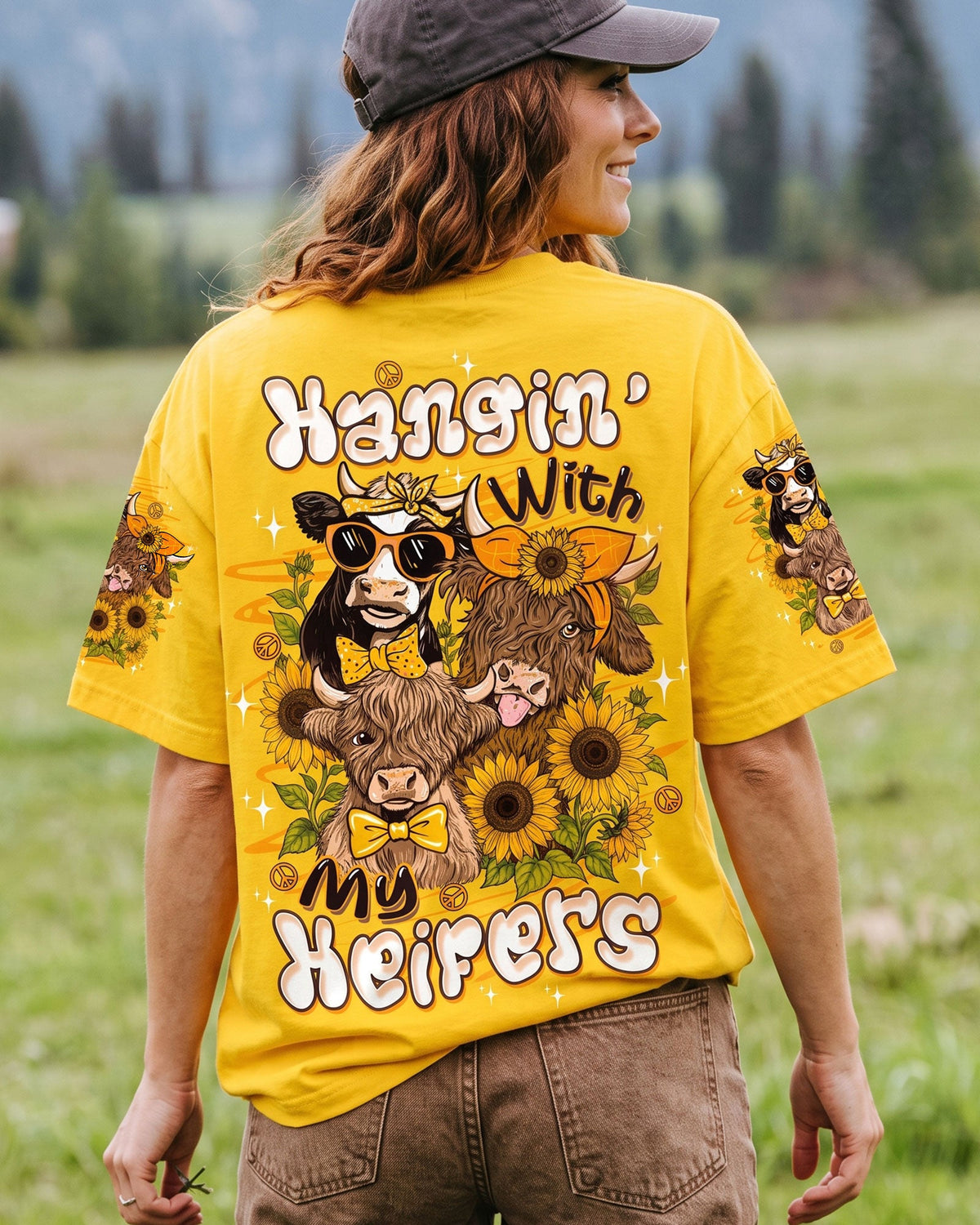 HANGIN' WITH MY HEIFERS HIGHLAND COW ALL OVER PRINT - TLTW0907264