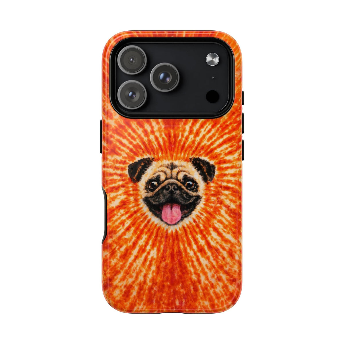 PUG DOG ORANGE MAGNETIC PHONE CASE - TLNT1604261