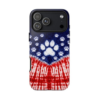 PAW PRINT RED WHITE & BLUE PHONE CASE - TLTW1604262