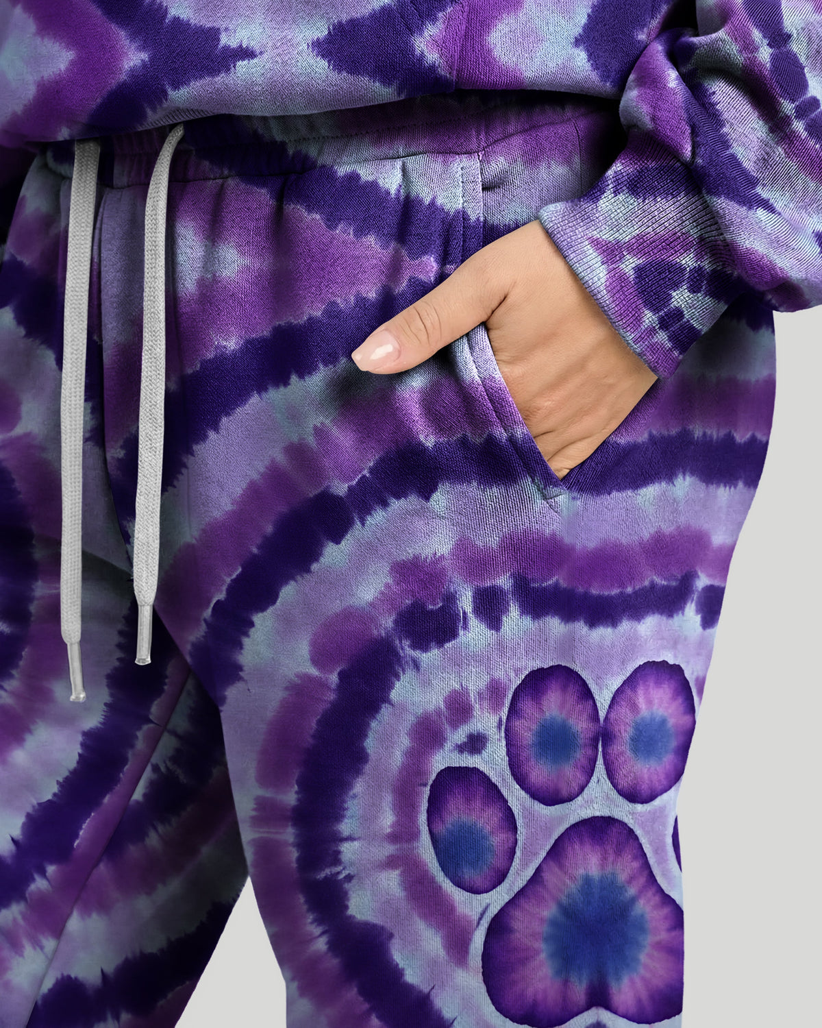 PAW PRINT TIE DYE STRAIGHT FIT SWEATPANT - TYQY0701264