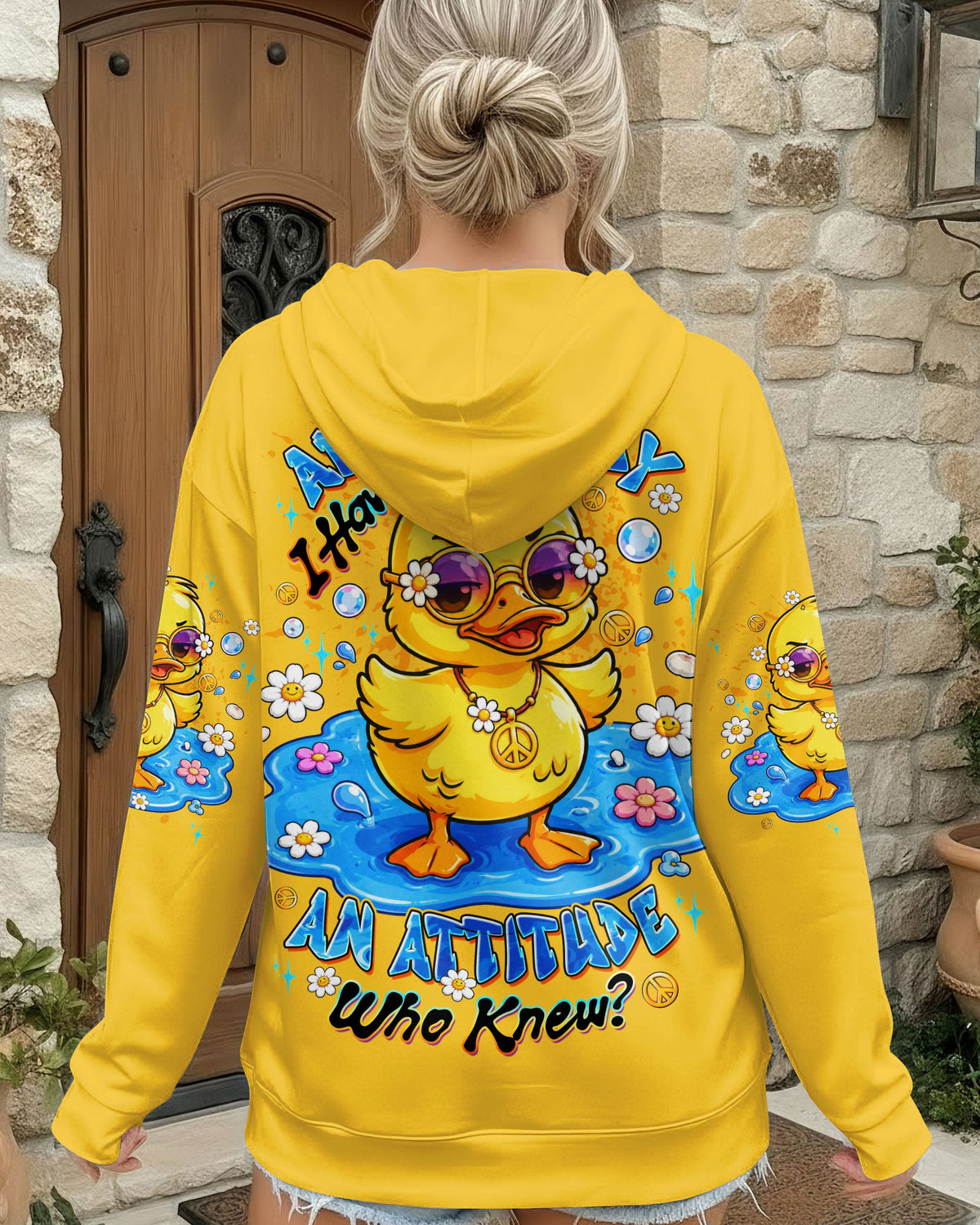 APPARENTLY I HAVE AN ATTITUDE WHO KNEW DUCK ALL OVER PRINT - TLTW2105263