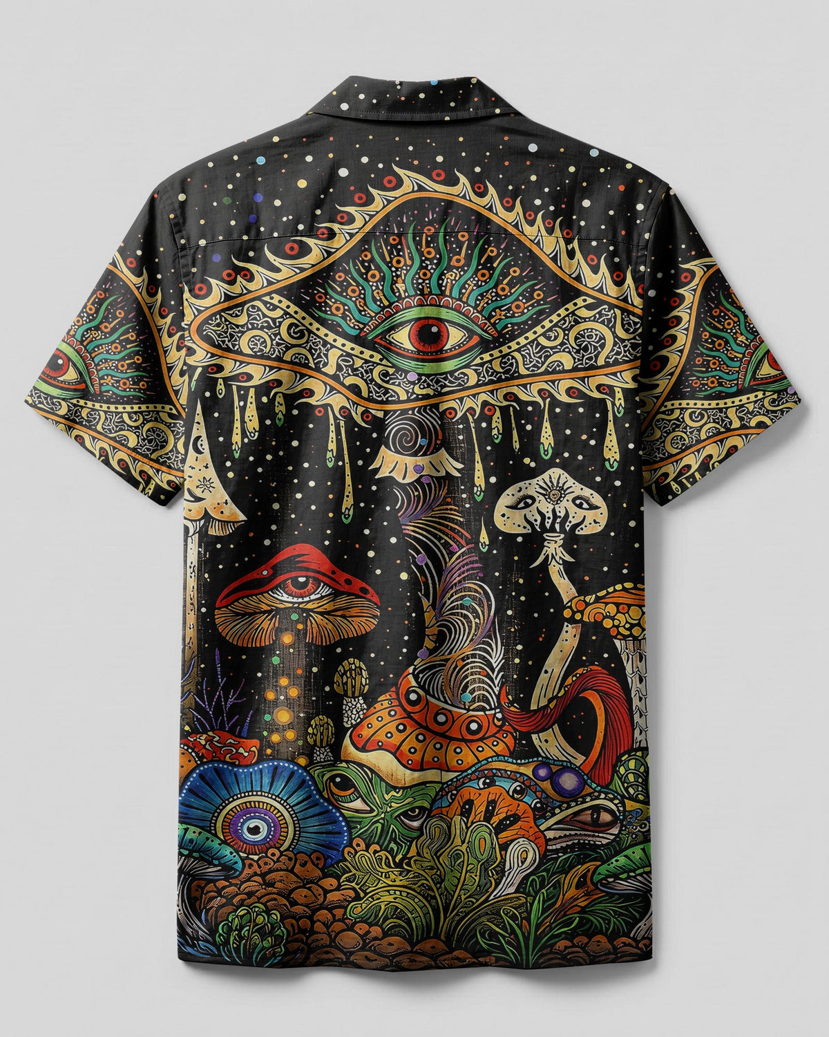 PSYCHEDELIC EYES MUSHROOM CAMP SHIRT   - TLHG0304261