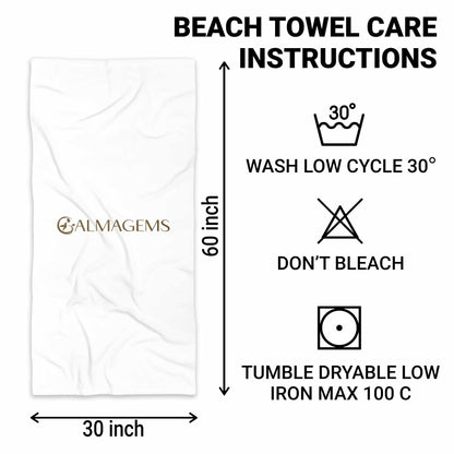 Personalized Beach Towel Custom Name Gift for Birthday Beach Towels GradoCreations