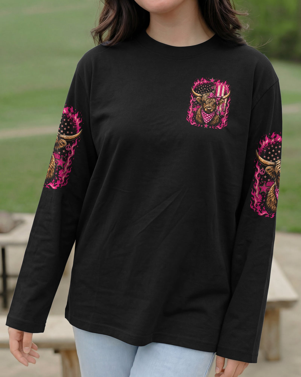 LAND OF THE FREE COW ALL OVER PRINT - TLHN0506261