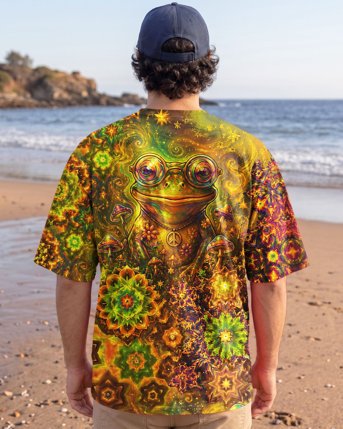 TRIPPY PSYCHEDELIC FROG ALL OVER PRINT - TLNO2406261