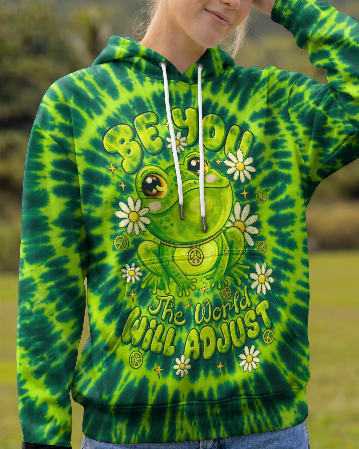 BE YOU HIPPIE FROG ALL OVER PRINT - RI0107262