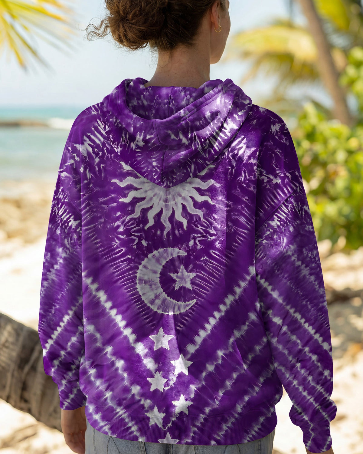 SUN MOON AND STARS PURPLE ALL OVER PRINT - TYQY1504261