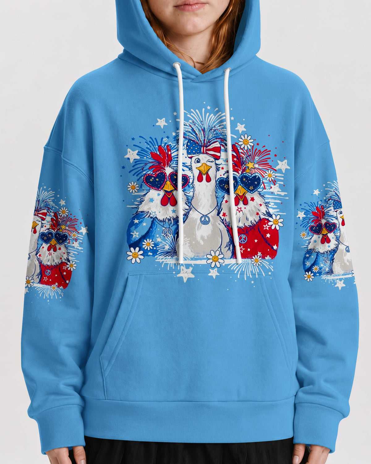 CHICKA BOOM BOOM HIPPIE CHICKEN KIDS ALL OVER PRINT - TY0406262