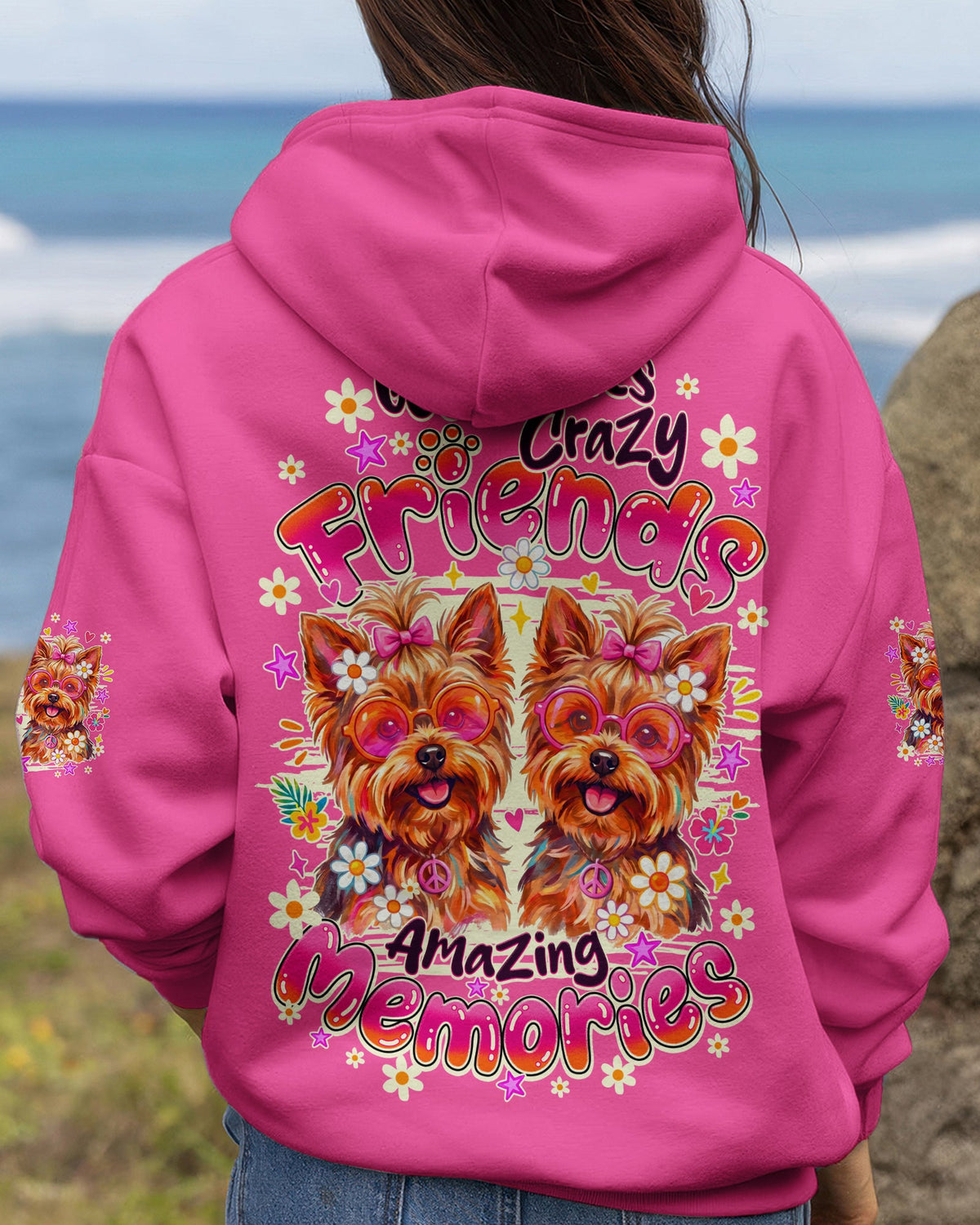 GOOD TIMES CRAZY FRIENDS YORKSHIRE TERRIER DOG ALL OVER PRINT - TY1405261