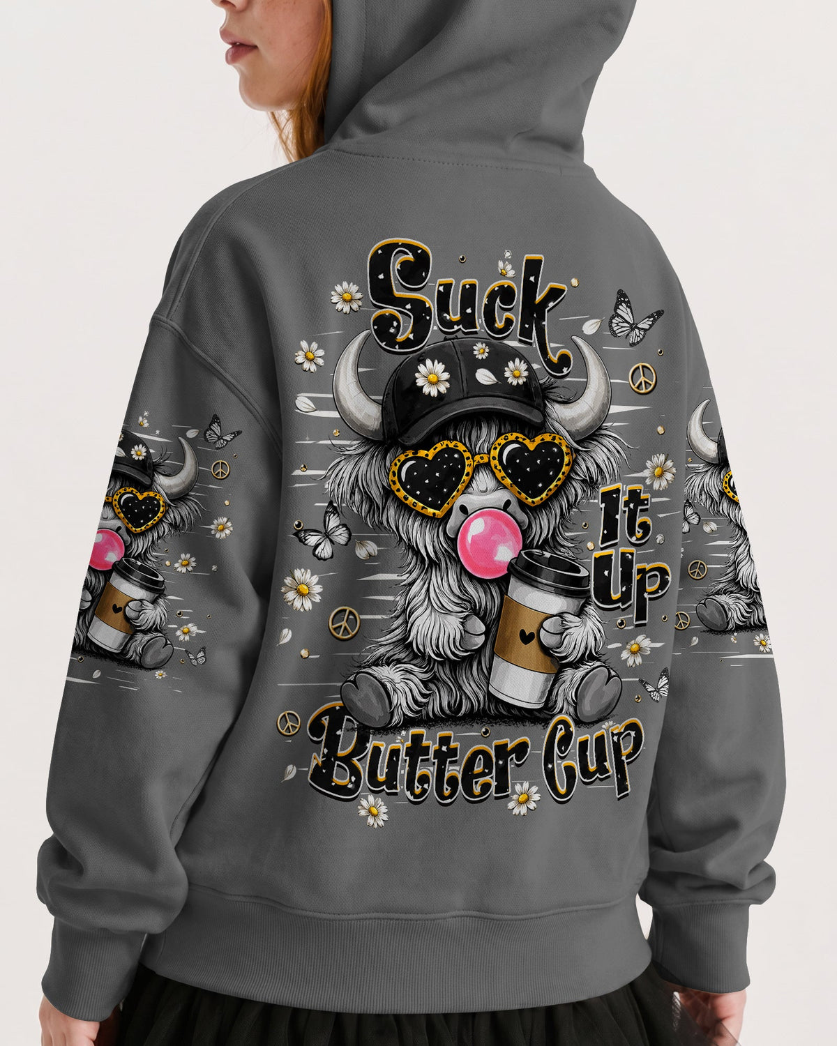 SUCK IT UP BUTTERCUP COW KIDS ALL OVER PRINT  - TLHN0806264