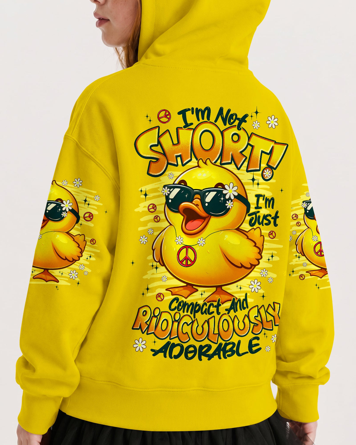 I'M NOT SHORT DUCK HIPPIE KIDS ALL OVER PRINT - TYPQ1206261
