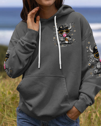 LITTLE BIT A HOT MESS COW ALL OVER PRINT  - TLHN1706264