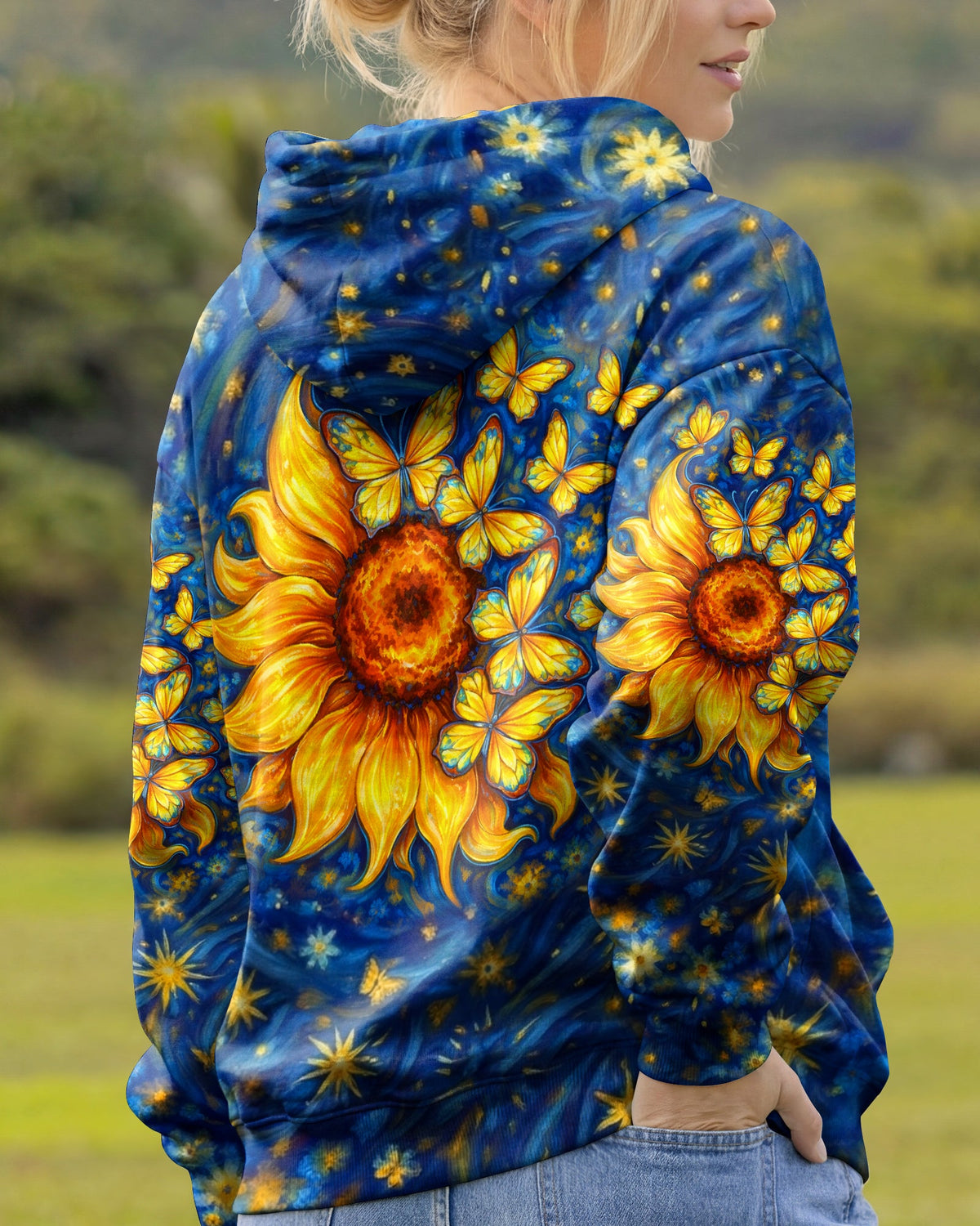 BUTTERFLY SUNFLOWER ALL OVER PRINT - TLHN0907262