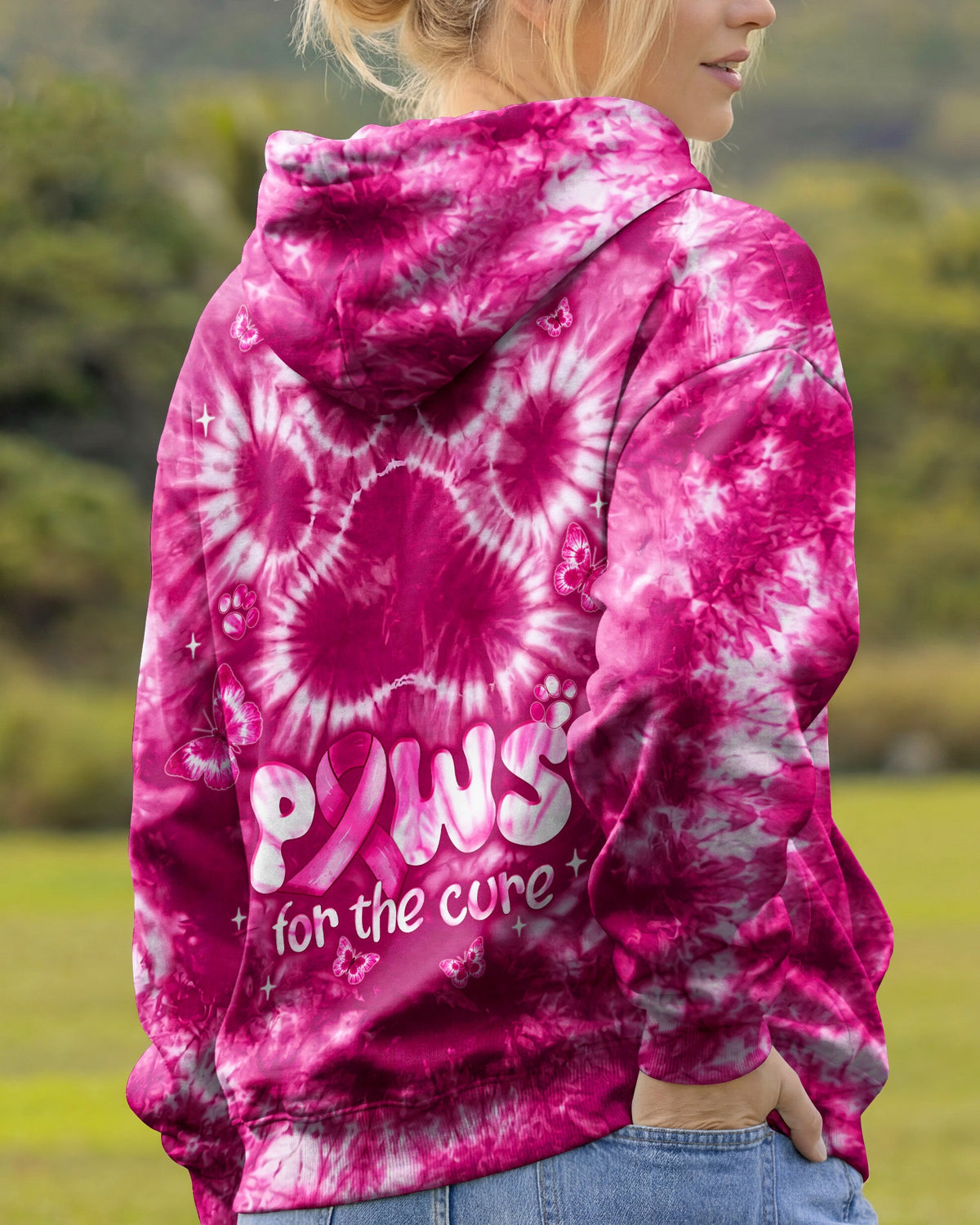 PAWS FOR THE CURE BREAST CANCER AWARENESS ALL OVER PRINT - TLNT2906264