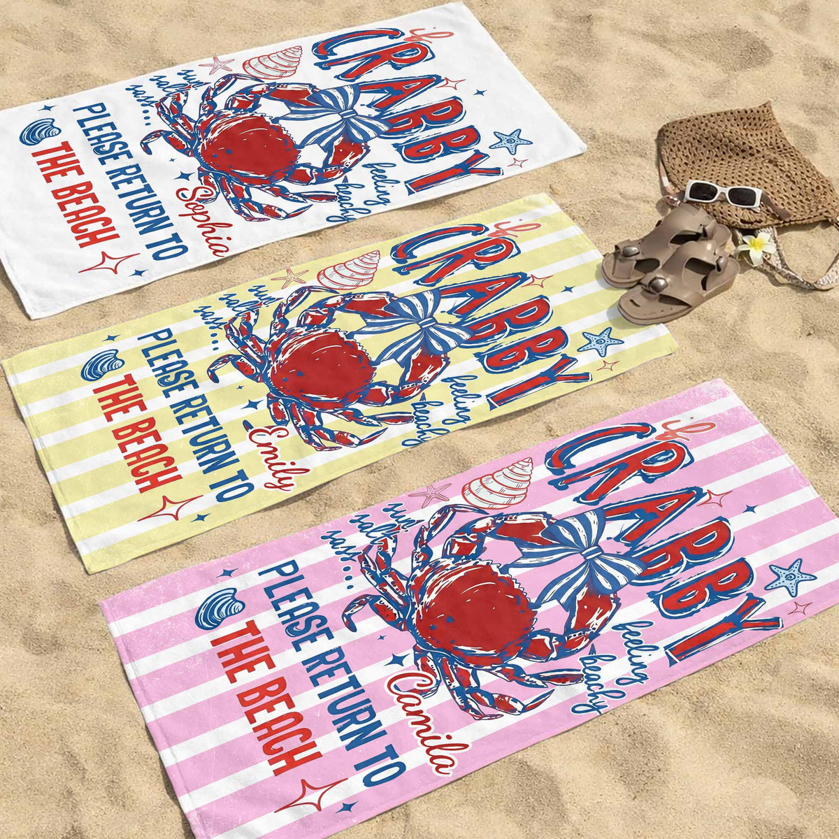 Personalized Microfiber Beach Towel Custom Name Gift for Her Beach Towels GradoCreations