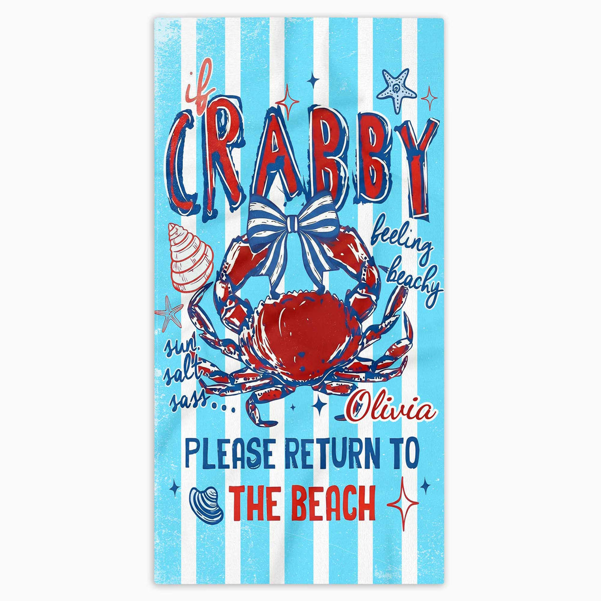 Personalized Microfiber Beach Towel Custom Name Gift for Her Beach Towels GradoCreations