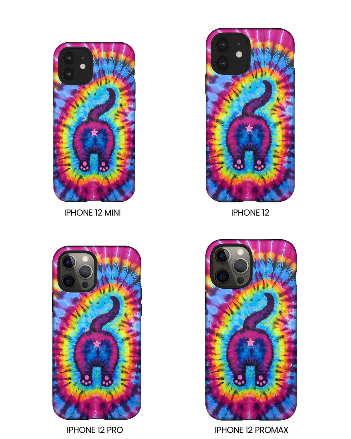 CAT COLORFUL SWIRL PATTERN PHONE CASE - TLTW1404263