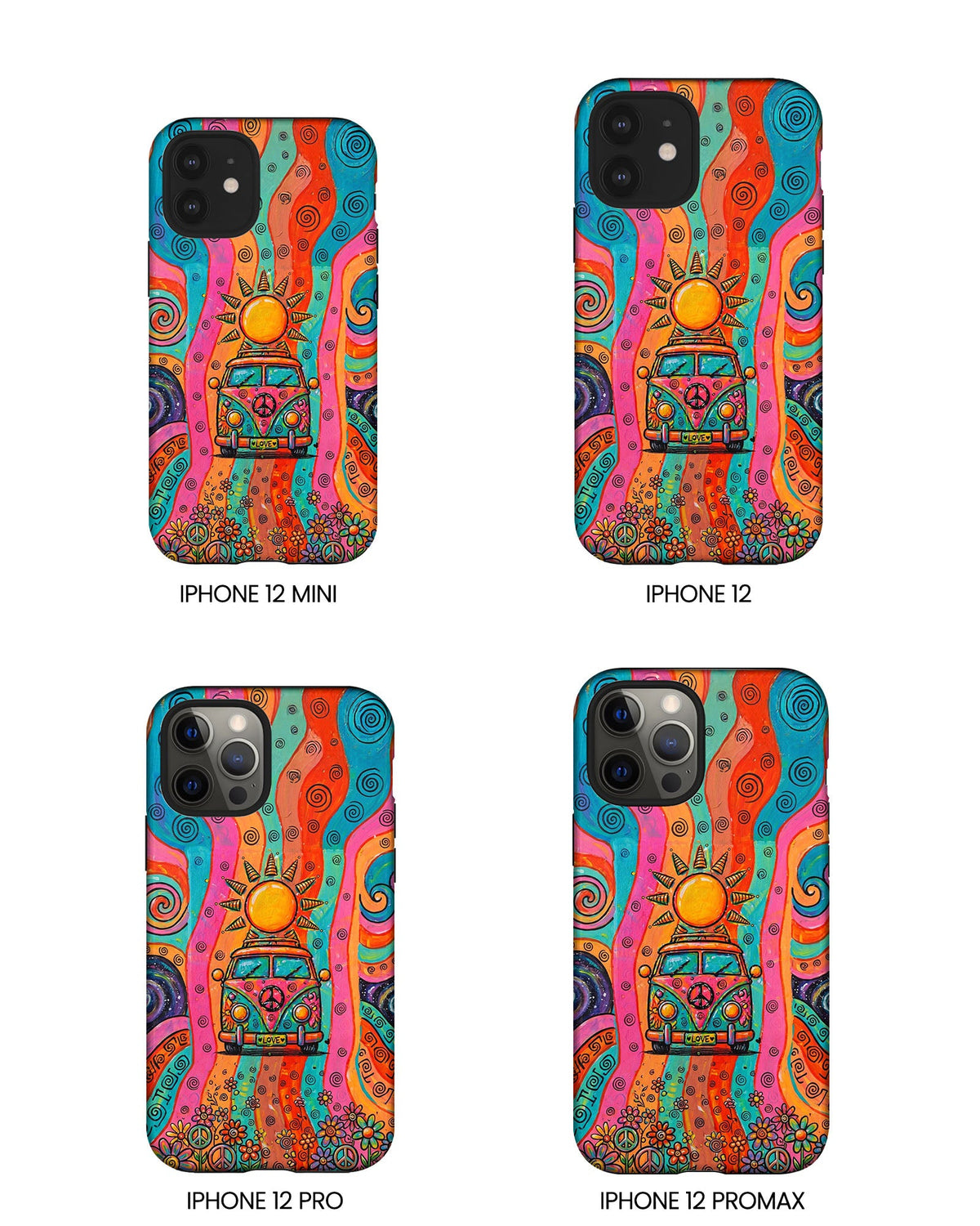 HIPPIE BUS SUN RETRO PHONE CASE  - TLTW2804262