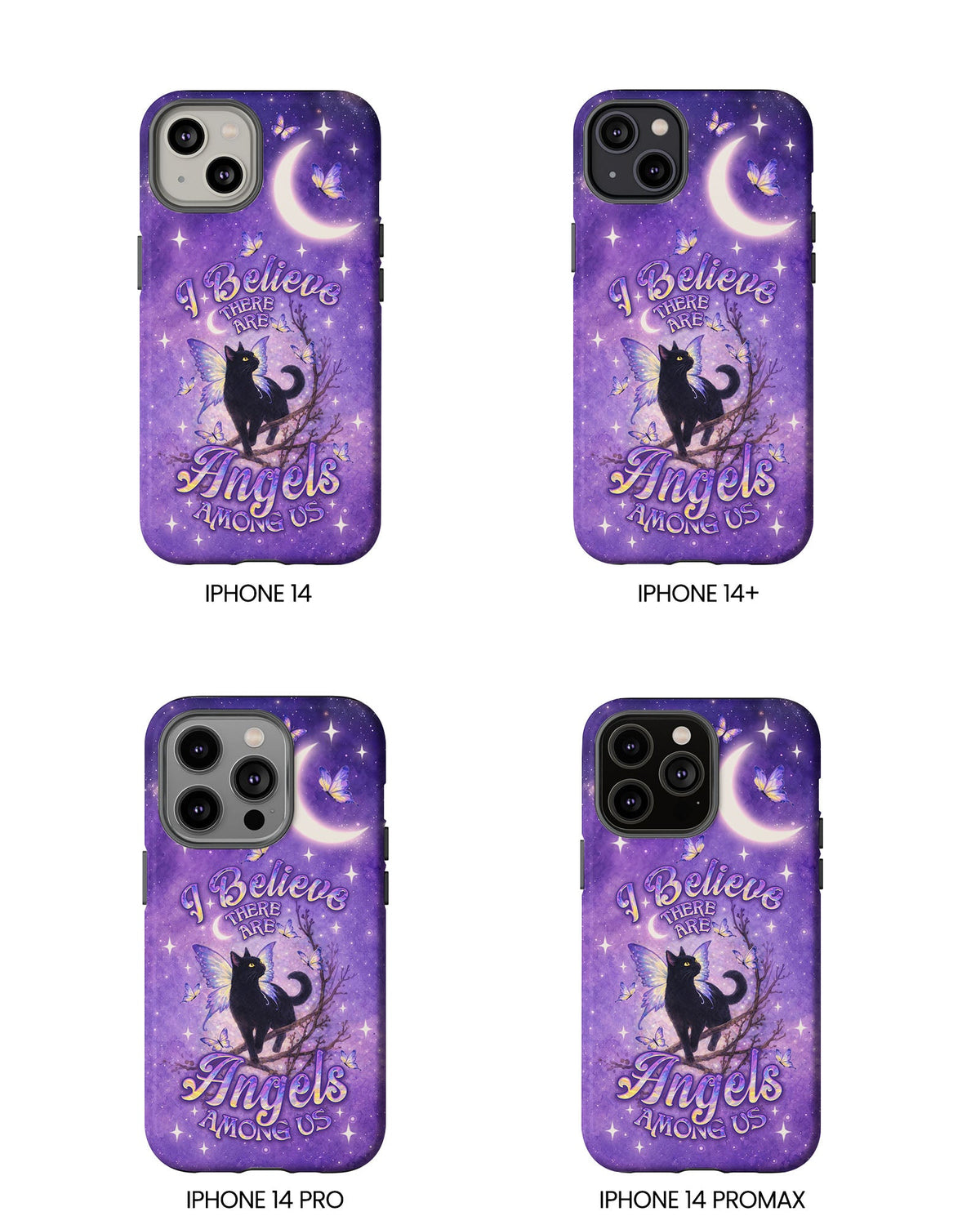 I BELIEVE THERE ARE ANGELS AMONG US BLACK CAT PHONE CASE  - TLNO2605262
