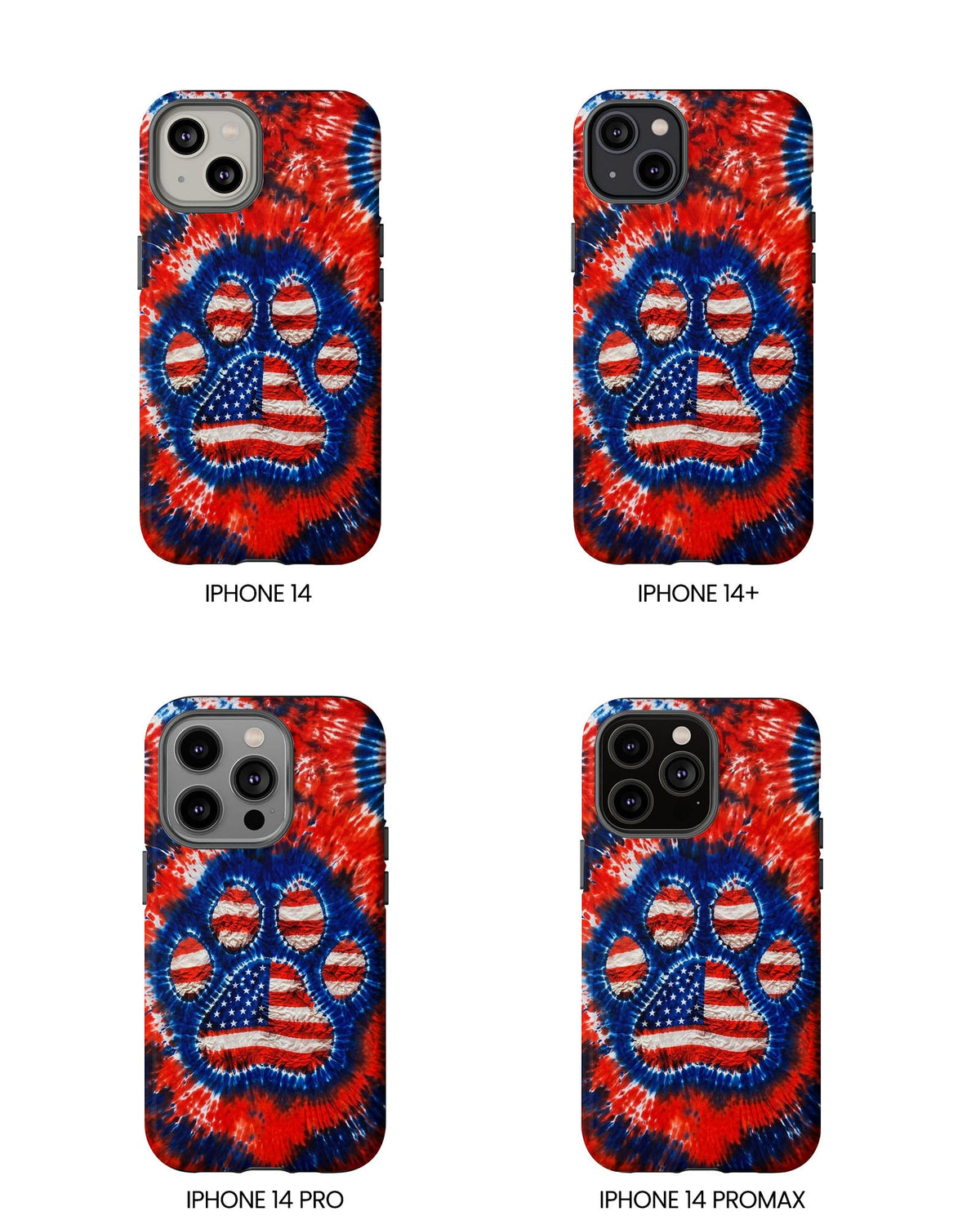PAW PRINT RED WHITE & BLUE PHONE CASE  - TLHN0405264