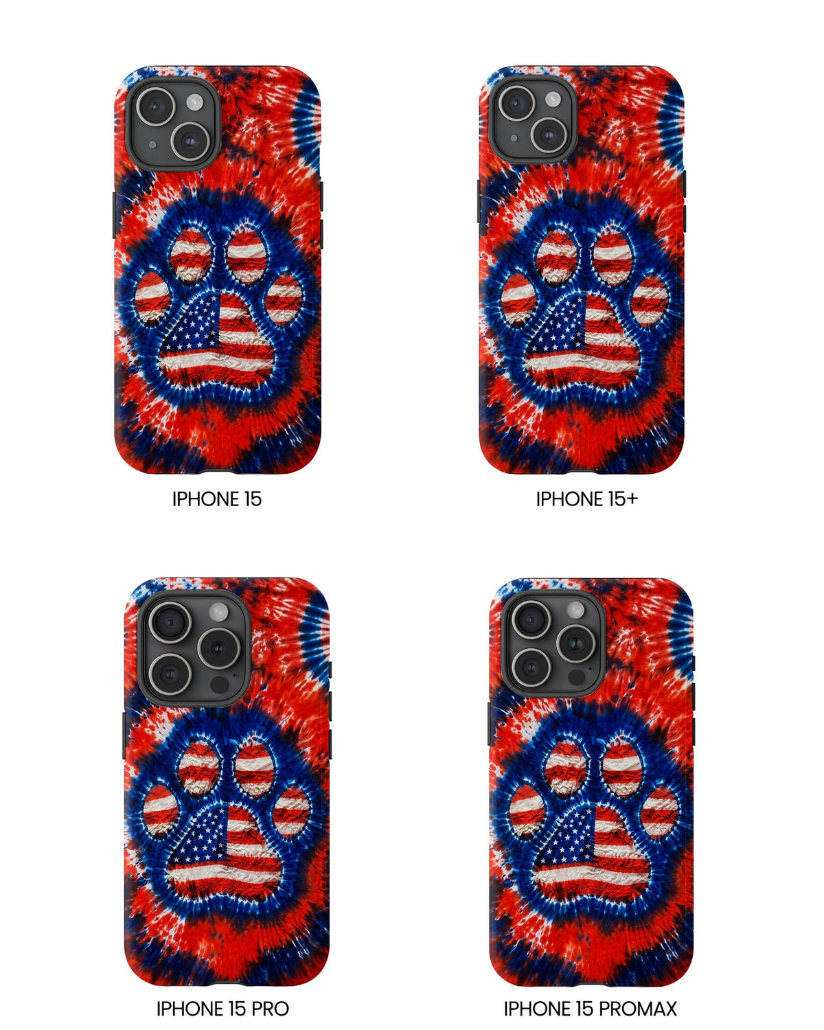 PAW PRINT RED WHITE & BLUE PHONE CASE  - TLHN0405264