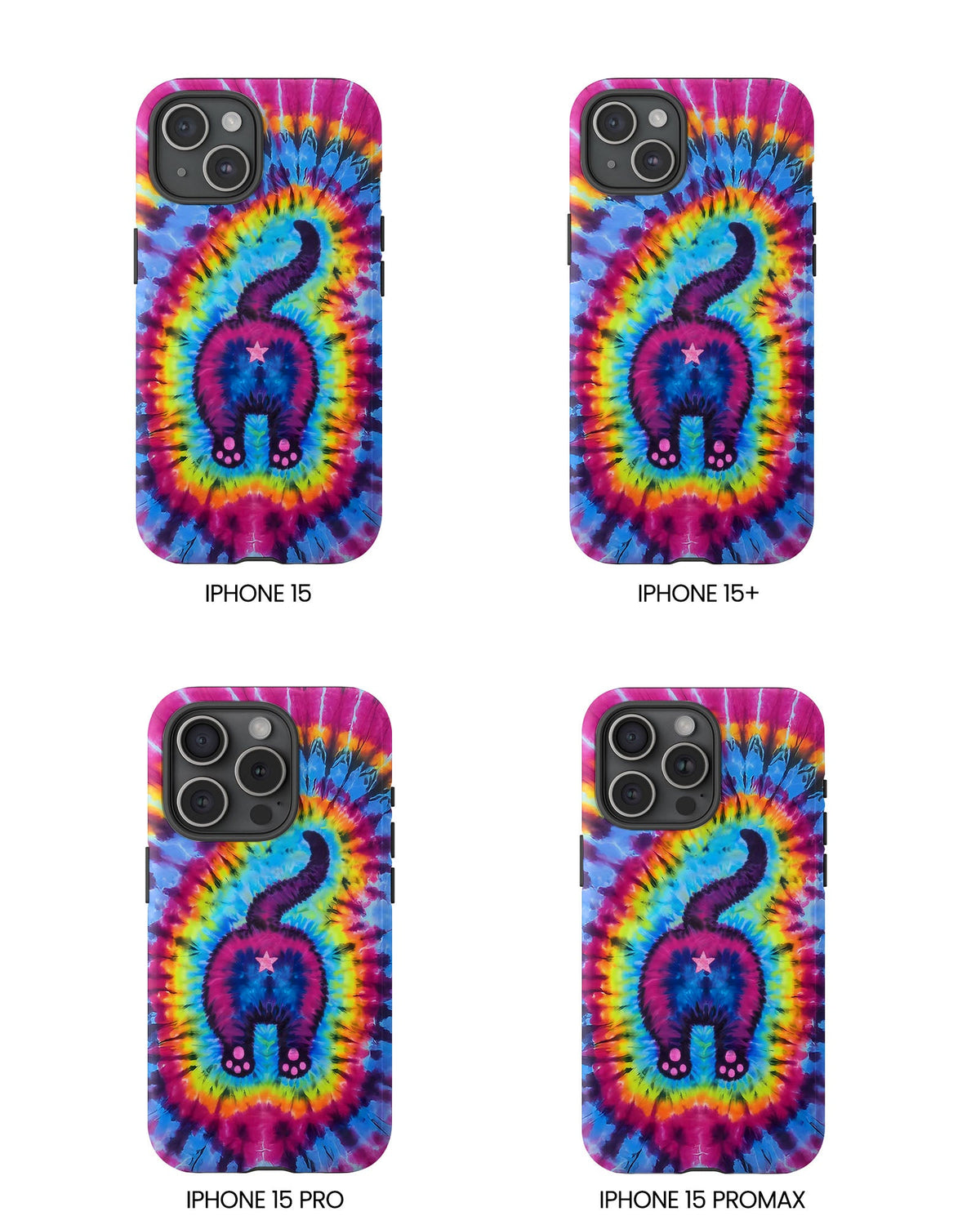 CAT COLORFUL SWIRL PATTERN PHONE CASE - TLTW1404263