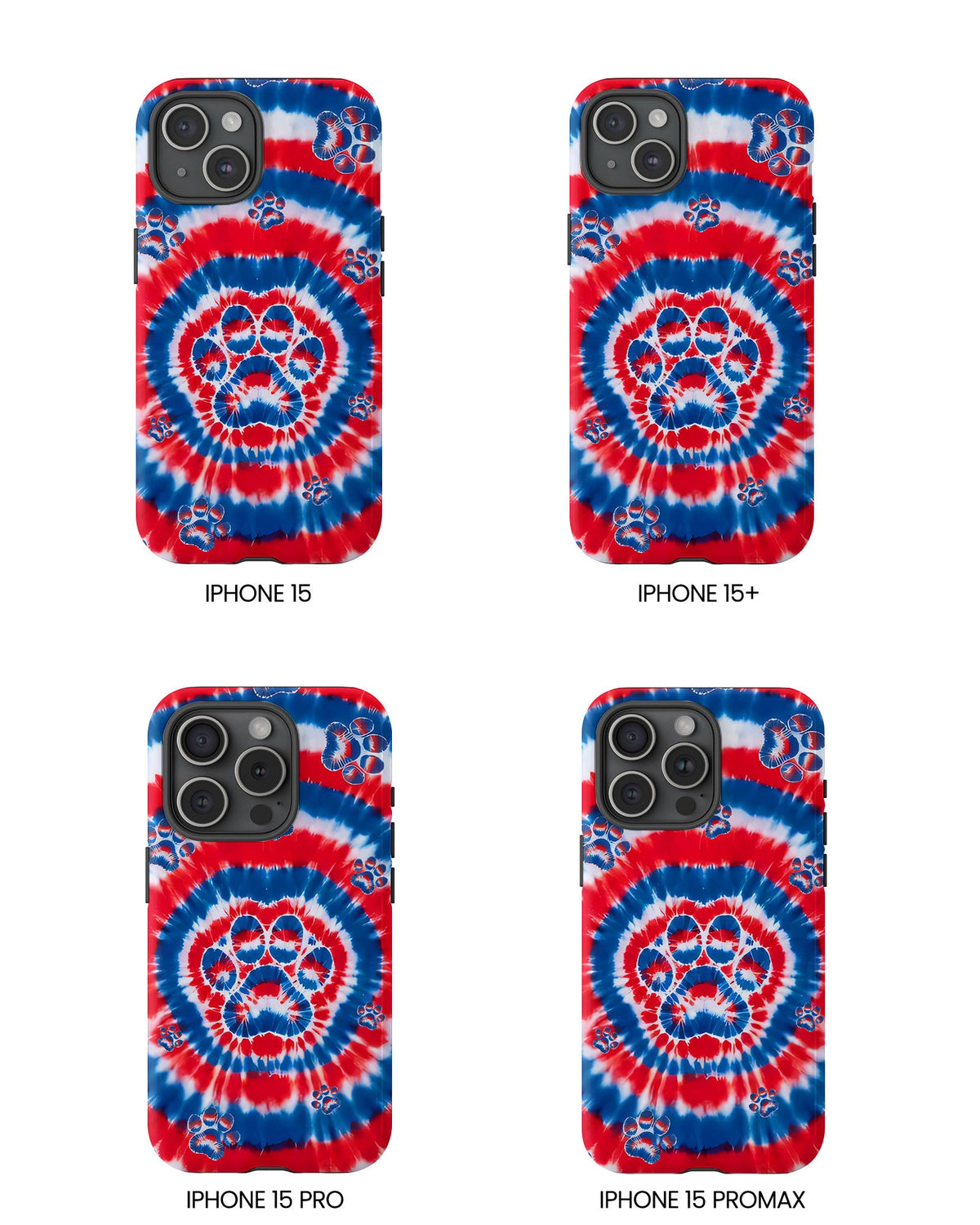 RED WHITE AND BLUE PAW PHONE CASE - TYQY2004253